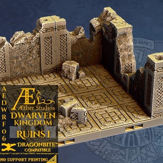 aedwrf06 dwarven kingdom ruins 1 aether studios Tabletop 3D Printable Terrain Fantasy terrain dwarf clan aetherstudios dwarvenkingdom 3d print model - Mito3D