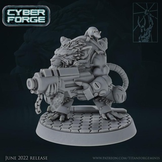 cyber forge galactic mining league skirron shlaa titan miniatures 40k wargames warhammer necromunda skaven gang dwarfs squats 3d print model - Mito3D