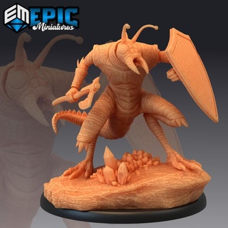 ice devil axe & shield hell warrior demon spawn epic-miniatures fantasy medieval monster rpg warhammer sla male evil enemy tabletop dungeon rogue dnd pathfinder npc pre-supported supported pre 3d print model - Mito3D