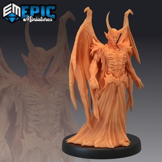 devil duke hell warrior demon spawn evil lord abyss encounter epic-miniatures fantasy medieval monster rpg warhammer sla enemy tabletop dungeon dnd pathfinder npc pre-supported supported pre 3d print model - Mito3D
