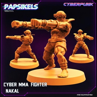 cyber mma fighter nakal papsikels miniatures Tabletop Characters & Creatures Sci-Fi Universe figther 3d print model - Mito3D