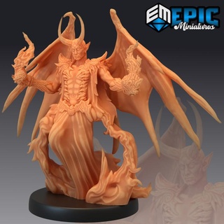 devil duke magic hell warrior demon spawn evil lord abyss encounter epic-miniatures fantasy medieval monster rpg warhammer sla enemy tabletop dungeon dnd pathfinder npc pre-supported supported pre 3d print model - Mito3D