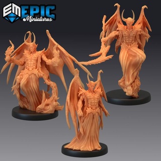 devil duke set hell warrior demon spawn evil lord abyss encounter epic-miniatures fantasy medieval monster rpg warhammer sla enemy tabletop dungeon dnd pathfinder npc pre-supported supported pre 3d print model - Mito3D