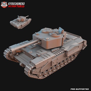 ingiliz Churchill tank ww2 kyoushuneko minyatürler masaüstü masaüstü karakterler yaratıklar tarihi Evren masaüstü masaüstü Araçlar makineler tank savaş dünya ingiliz ww2 Churchill bef 3d print model - Mito3D