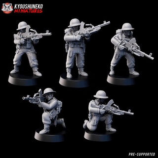 britânico mmg infantaria ww2 kyoushuneko miniaturas tampo mesa personagens criaturas histórico universo arma fogo máquina guerra mundo 3d print model - Mito3D