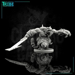 l 0008 male felinid monster abomination big sword large claudio casini art Tabletop Characters & Creatures Fantasy Universe catfolk tabaxi 3d print model - Mito3D