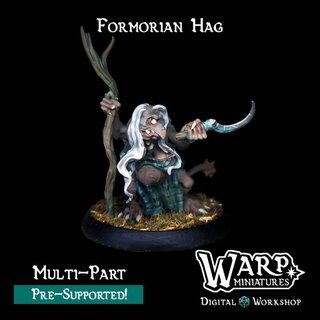 fomorian hag warp miniatures Tabletop Characters & Creatures Fantasy Universe dragons dungeons monster troll warhammer wizard witch mage 28mm dnd fimir formorian fomorians 3d print model - Mito3D