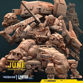 cyberpunk models bundle - june22 release unit9 Tabletop Characters & Creatures Sci-Fi Universe Vehicles Machines miniatures rpg scifi boardgames wargame patreon 28mm 32mm tabletopgames monthly skirmishgame 3d print model - Mito3D