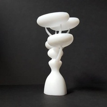 minimal candle & garden holder art girl lady light sculpture woman hope 3d print model - Mito3D
