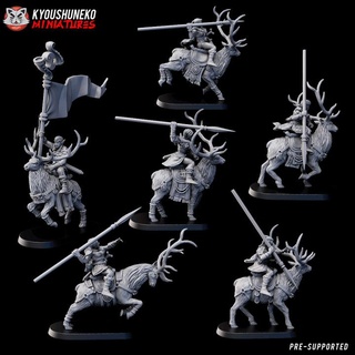 Galce Odun elf geyik kız kardeşler kyoushuneko minyatürler masaüstü karakterler yaratıklar fantezi Evren binmek savaş oyunları Kelt 3d print model - Mito3D