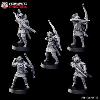 gaelic wood elf forest guards kyoushuneko miniatures Tabletop Characters & Creatures Fantasy Universe wargaming celtic 3d print model - Mito3D
