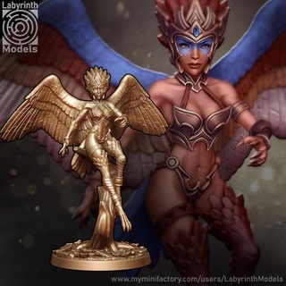 harpies - 32mm scale labyrinth models Tabletop Characters & Creatures Fantasy Universe creature dungeons fantasy hero monster mythology rpg wargaming warhammer character miniature boardgame tabletop harpy wargame patreon d&d 3d print model - Mito3D