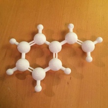 styrene molecule education chemistry 3d print model - Mito3D