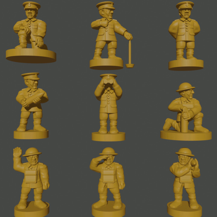 6-15mm great war british artillery crew henry turner Tabletop Characters & Creatures Historical Universe world supportless europe 1 wwi ww1 6mm 10mm 15mm britain asunder 3D print model - Mito3D
