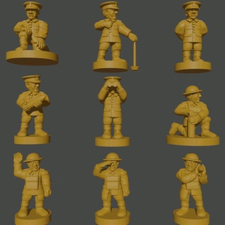6-15mm great war british artillery crew henry turner  Tabletop Tabletop Characters & Creatures Historical Universe Tabletop Tabletop Characters & Creatures great war world british supportless europe 1 wwi artillery ww1 6mm 10mm 15mm britain crew asunder  3d print model - Mito3D