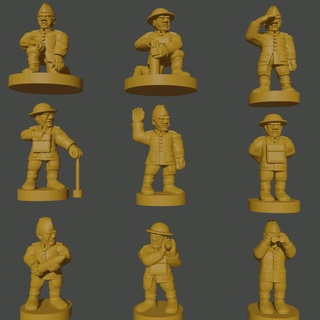 6-15mm american great war artillery crew wwi-us-3 henry turner Tabletop Characters & Creatures Historical Universe usa world supportless europe one 1 wwi ww1 us states united 10mm 15mm asunder 6nmm 3d print model - Mito3D