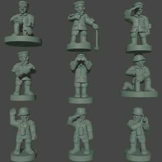 6-15mm german great war artillery crew henry turner Tabletop Characters & Creatures Historical Universe germany world supportless europe one wwi ww1 6mm 10mm 15mm asunder 3d print model - Mito3D