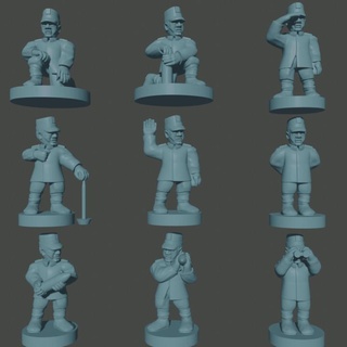 6-15mm italian great war artillery crew wwi-it-4 henry turner Tabletop Characters & Creatures Historical Universe world italy supportless europe one 1 wwi ww1 6mm 10mm 15mm asunder 3d print model - Mito3D
