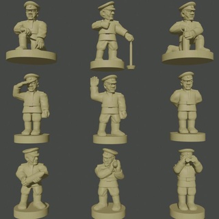 6-15mm russian great war artillery crew wwi-ru-1 henry turner Tabletop Characters & Creatures Historical Universe world russia supportless europe one 1 wwi ww1 6mm 10mm 15mm asunder 3d print model - Mito3D