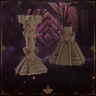 aztèque viking porte clés mythique rouleau déchaîné Jeux mode accessoires support free 3d print model - Mito3D