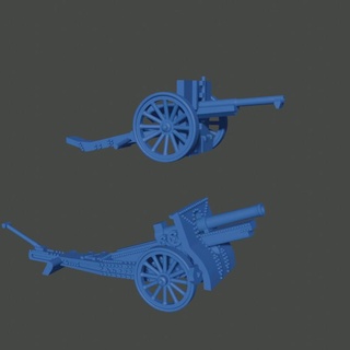 6-15mm french great war artillery 75mm modele 1897 & schneider 155mm wwi-fr-6 henry turner Tabletop Characters Creatures Historical Universe Vehicles Machines gun guns world field france europe one wwi ww1 6mm 10mm 15mm cannons howitzer 3d print model - Mito3D