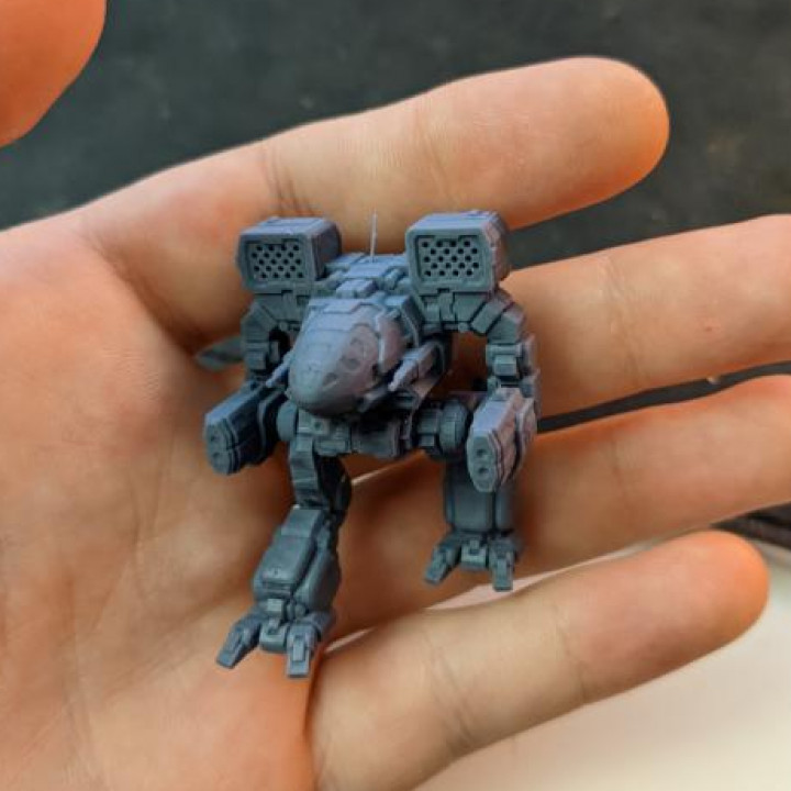 Timberwolf destekli Aaron bağırmak masaüstü karakterler yaratıklar Sci Fi Evren Araçlar makineler kedi deli Kurt kereste mechwarrior çılgın mwo önceden desteklenen 3D print model - Mito3D