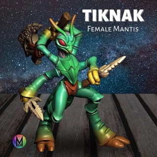 thri kreen tik nak Ay ışığı minis Christine kamyonet takunya masaüstü karakterler yaratıklar Sci Fi Evren balta barbar dövüşçü mantis gökkuşağı paladin heykeltıraş heceleme Anthro karanlık güneş yeşil Thri Kreen cvp tıklamak 3d print model - Mito3D