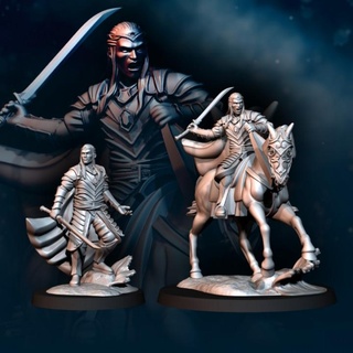 lord bloody high elves - foot mounted bloody elves davale games fantasy davale games  Tabletop Tabletop Characters & Creatures Fantasy Universe Tabletop Tabletop Characters & Creatures elf wargames 28mm highelves davalegames  3d print model - Mito3D