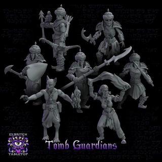 karame tomb guardians eldritch tabletop Tabletop Characters & Creatures Fantasy Universe desert egyptian fighter guard mummy soldier undead warrior zombie wizard guardian mage d&d eastern dnd necromancer persian sorceror tabaxi 3d print model - Mito3D