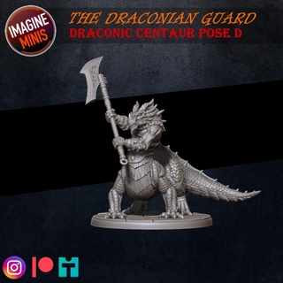 draconiano guarda dracônico centauro pose Imagine minis tampo mesa personagens criaturas fantasia universo Dragão monstro rpg miniatura draconato warcraft Uau dnd descobridor 32mm ttrpg 5e dnd5e 3d print model - Mito3D