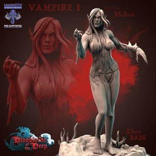 Thessidian vampir 1 mamut fabrika masaüstü karakterler yaratıklar fantezi Evren kadın canavar ölümsüz siren 3d print model - Mito3D