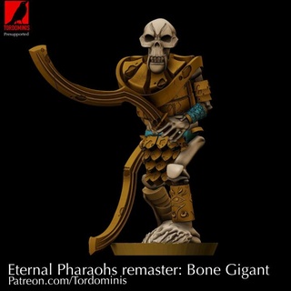 eternal pharaohs remaster bone colossus tordo miniatures Tabletop Characters & Creatures Fantasy Universe stl egypt fantasy monster mummy 10mm warmaster presupported warmasterrevolution 3d print model - Mito3D