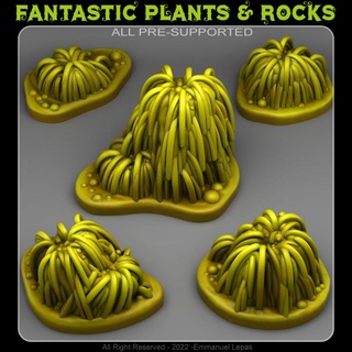 étrange marais saules fantastique plantes rochers table 3D imprimable terrain fantaisie Sci Emmanuel 4k tribu 8k 3d print model - Mito3D