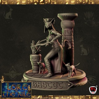 bastet diosa belleza diorama pre supported mojibake coleccionables mesa caracteres criaturas fantasía universo gato Egipto presupuesto 3d print model - Mito3D