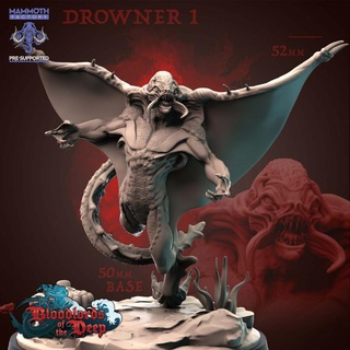 thessidian drowner 1 mammoth factory Tabletop Characters & Creatures Fantasy Universe alien monster ocean sea undead vampire water large aberration manta 3d print model - Mito3D