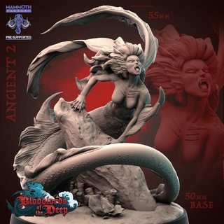thessidian ancient 2 mammoth factory Tabletop Characters & Creatures Fantasy Universe ocean sea undead vampire water large mermaid siren undine 3d print model - Mito3D