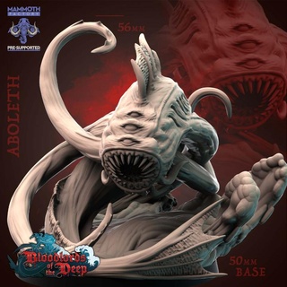 aboleth mamut fábrica mesa caracteres criaturas fantasía universo extraterrestre pez monstruo Oceano mar agua grande submarino aberración 3d print model - Mito3D