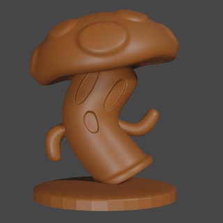 Kirby inspirado cappy mesa dnd miniatura yermán muñoz ventilador Arte caracteres criaturas seta olvidado myconid tierras 3d print model - Mito3D