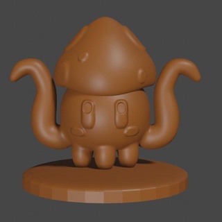 kirby inspired squishy tabletop dnd miniature yerman munoz  Fan Art Tabletop Tabletop Characters & Creatures aquatic land squid kirby forgotten dreamland  3d print model - Mito3D