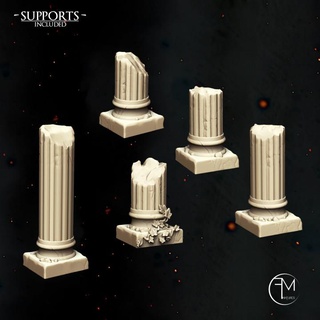 espartano colunas francesca musumeci tampo mesa 3D imprimível terreno fantasia Dragão humano masmorra guerreiros 3d print model - Mito3D