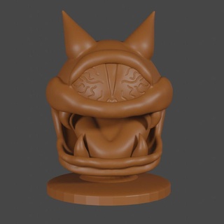 kirby inspired angry scarfy tabletop dnd miniature yerman munoz Fan Art Tabletop Characters & Creatures land forgotten dreamland 3d print model - Mito3D
