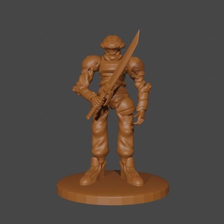 final fantasy 8 inspired g-soldier tabletop dnd miniature yerman munoz Fan Art Tabletop Characters & Creatures future soldier galbadia 3d print model - Mito3D