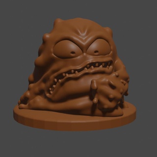 final fantasy inspired slime tabletop dnd miniature yerman munoz Fan Art Tabletop Characters & Creatures monster jelly flan 3d print model - Mito3D