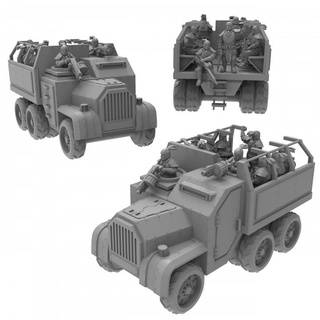 house excess transport truck - presupported thatevilone Tabletop Characters & Creatures Sci-Fi Universe Vehicles Machines vehicle military 2 28mm armed ton cultists troopers militia cults traitors renegades passengers civillian 3d print model - Mito3D