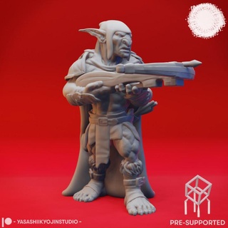 crossbow goblin - book beasts tabletop miniature pre-supported yasashii kyojin studio Tabletop Characters & Creatures Fantasy Universe 40k beast creature monster character dungeonsanddragons roleplaying mtg dnd pathfinder kingsofwar aos ttrpg warcry mordhiem 3d print model - Mito3D