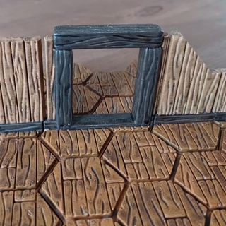wdhex Hausfliesen Holz Mauer Öffnung Diona Tischplatte 3D druckbar Terrain Fantasie hextiles 3d print model - Mito3D