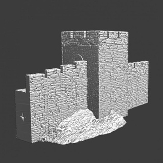 rising wall tower - modular castle system northern crusades miniatures Tabletop Characters & Creatures Historical Universe 3D Printable Terrain knight model wargaming soldiers warfare tabletop diorama 28mm scenery middle fortress baltic tallinn ages medeival 3d print model - Mito3D