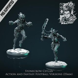 ceylan enforcer - 35mm stonecrow action football pose hector moran Tabletop Characters & Creatures Fantasy Universe mini rpg wargaming miniature dungeonsanddragons tabletop madmax postapocalyptic chaos dnd pathfinder marauder cultist bloodbowl ttrpg raw roninartsworkshop 3d print model - Mito3D