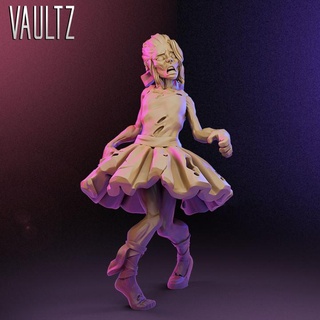 bailarina zumbi Vaultz miniaturas tampo mesa personagens criaturas Sci Fi universo menina moderno Morto vivo miniatura 3d print model - Mito3D
