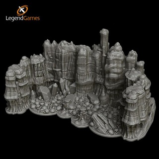 jogos lenda caverna crânio gruta tampo mesa 3D imprimível terreno fantasia dragões masmorras dnd profundo moria underdark drow cavernas ttrpg investiga 3d print model - Mito3D